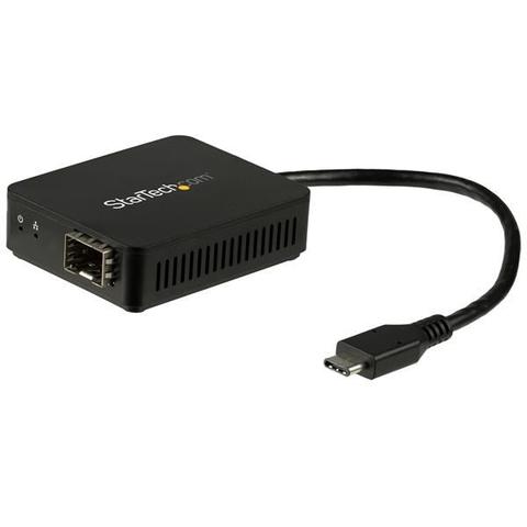 StarTech USB C to Fiber Optic Converter - Open SFP - Network Adapter
