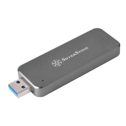 SilverStone MS09-MINI M.2 USB 3.1 Portable Enclosure - Charcoal