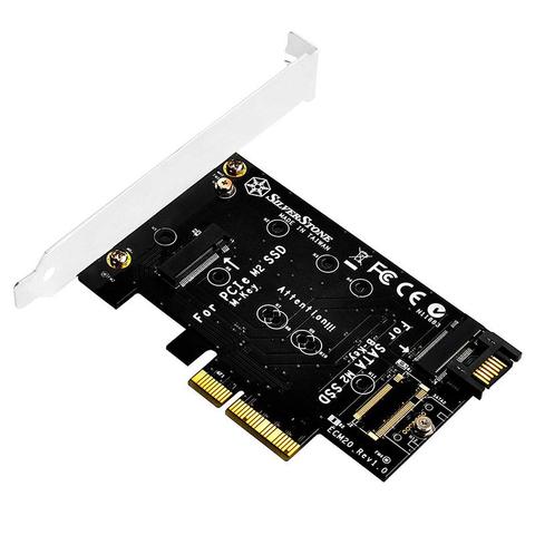 SilverStone ECM20 Dual M.2 to PCI-E/SATA Adapter Card