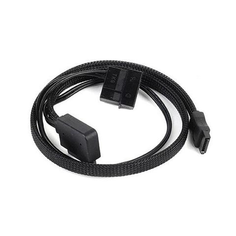 SilverStone CP10 Sleeved Slim-SATA to SATA Adapter - Black