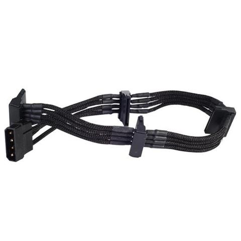 SilverStone PP07-BTSB 30cm 4pin to 4 SATA Cable - Black