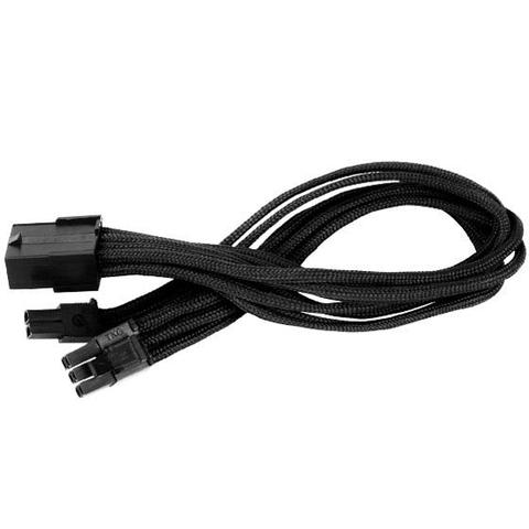 SilverStone PP07-PCIB 25cm PCIE-8pin to PCIE-6+2pin PSU Extension Cable - Black