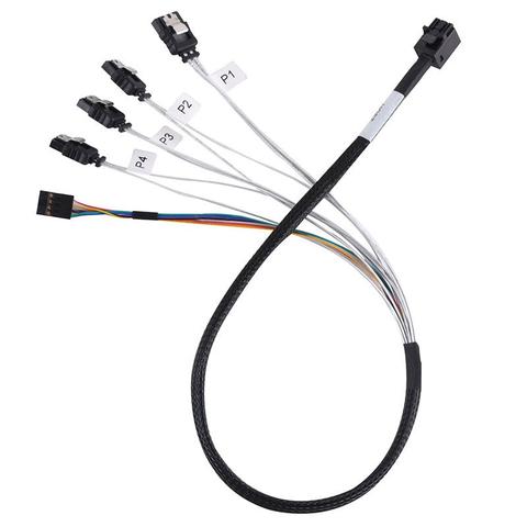SilverStone CPS05 50cm Mini SFF-8643 to SATA Cable