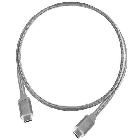 SilverStone CPU06 50cm M/M USB Type-C to USB Type-C Cable - Charcoal