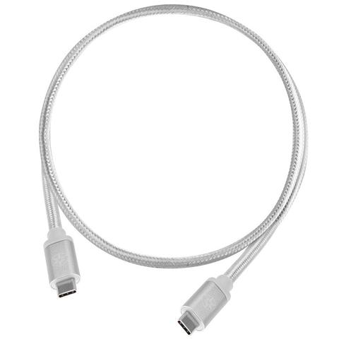 SilverStone CPU06 1m M/M USB Type-C to USB Type-C Cable - Silver