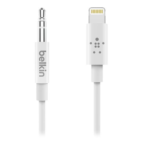 Belkin 1M 3.5mm Audio Cable with Lightning Connector - White