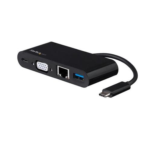StarTech USB C Multiport Adapter - Mini USB-C Dock w/ VGA/PD/USB-A/GbE