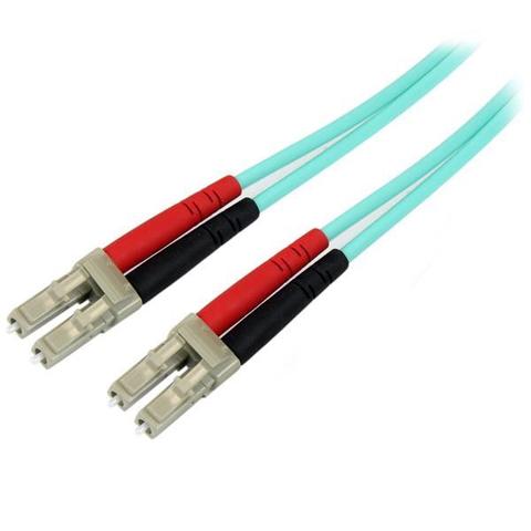 StarTech 2m Aqua OM4 Duplex Multimode Fiber Optic Cable- 50/125 - LC/LC