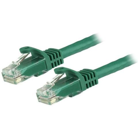 StarTech CAT6 Ethernet Cable 15m Green 650MHz 100W Snagless Patch Cord