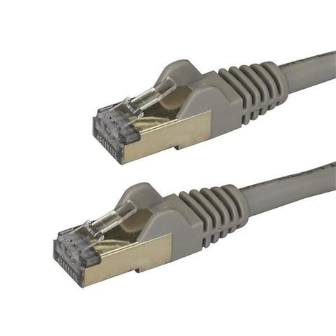 StarTech 0.50 m CAT6a Ethernet Cable - 10GbE STP Snagless 100W PoE Grey