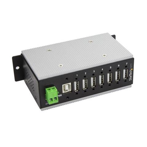 StarTech 7 Port USB 2.0 Hub - Metal/Industrial - Extended Temp/ESD
