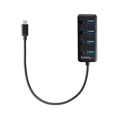 StarTech 4 Port USB C Hub 5Gbps - 4x USB-A 3.0 - On/Off Port Switches