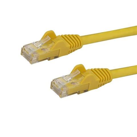 StarTech CAT6 Ethernet Cable 50cm Yellow 650MHz Snagless Patch Cord
