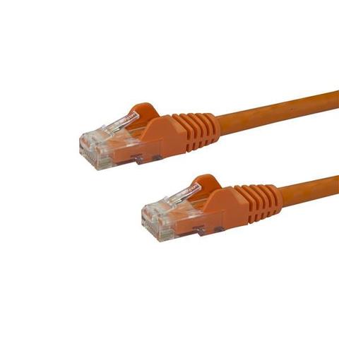 StarTech CAT6 Ethernet Cable 50cm Orange 650MHz Snagless Patch Cord