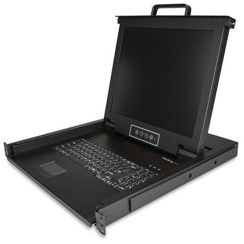 StarTech Rackmount KVM Console - 1U 17" LCD VGA KVM Drawer w/Cables USB