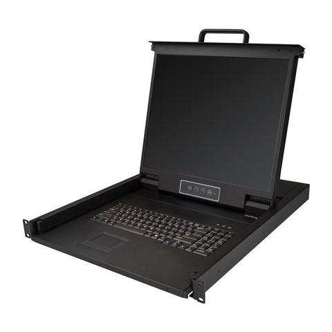 StarTech Rackmount KVM Console - 1U 19" LCD VGA KVM Drawer w/Cables USB