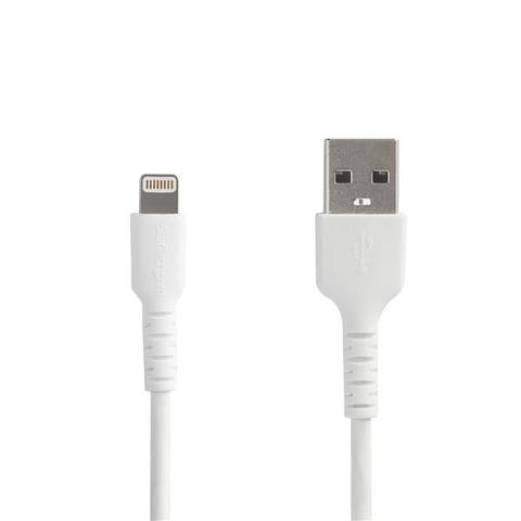 StarTech 6ft/2m Durable USB-A to Lightning Cable MFi Certified, White