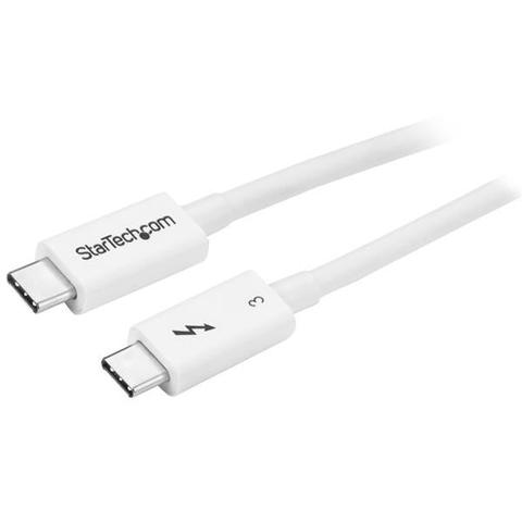 StarTech 0.5m Thunderbolt 3 Cable 40Gbps - White - Thunderbolt USB-C DP