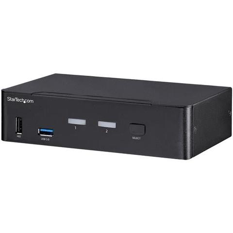 StarTech 2 Port DisplayPort KVM Switch 4K 60Hz DP 1.2 w/USB 3.0 Hub TAA