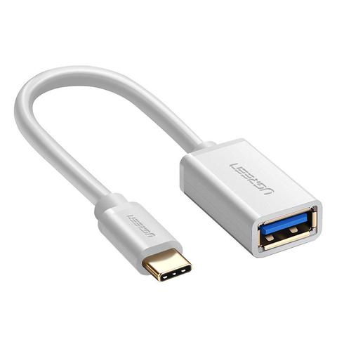Ugreen 30702 15CM USB Type-C Male to USB 3.0 Type-A Female OTG Cable - White