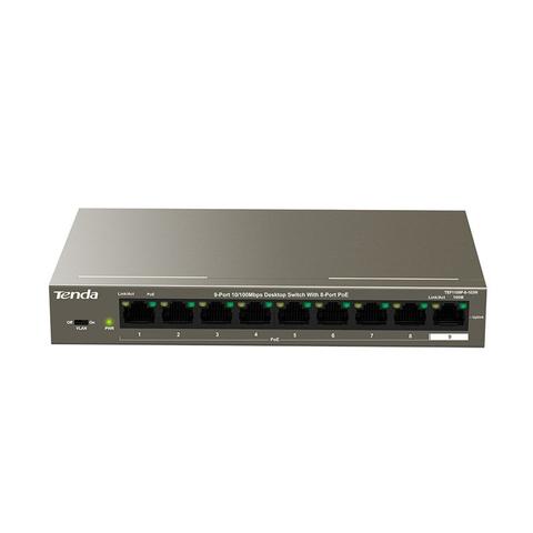 Tenda TEF1109P-8-102W 9-Port Fast Unmanaged Ethernet Switch with 8-Port PoE
