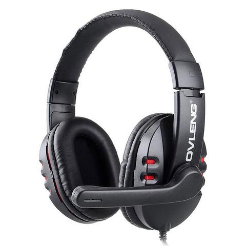 Ovleng Q7 Over-Ear USB Stereo Gaming Headset - Red