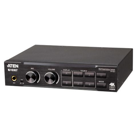 ATEN 4x2 True 4K Presentation Matrix Switch with Scaling DSP and HDBaseT-Lite