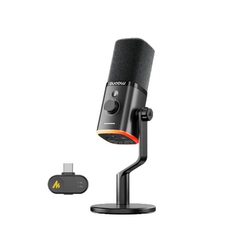 MAONO PD100W Wireless and Dynamic Microphone (Desk Stand)