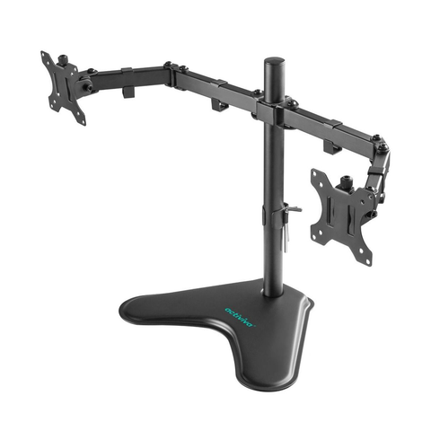 mbeat Activiva Dual-Screen Articulating Monitor Arm w/ Free-Standing Desktop Base