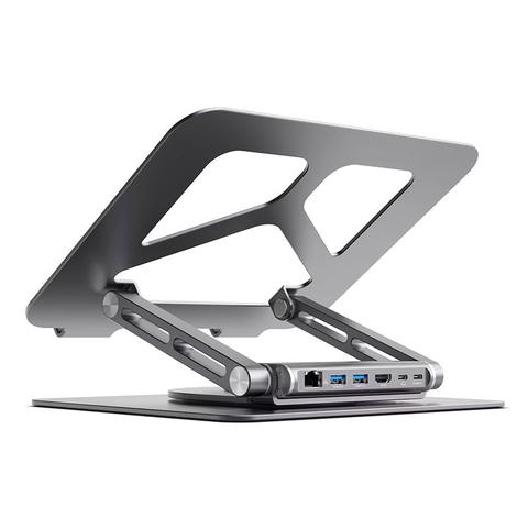 Mbeat Stage S12 Rotating Laptop Stand with USB C Docking Station