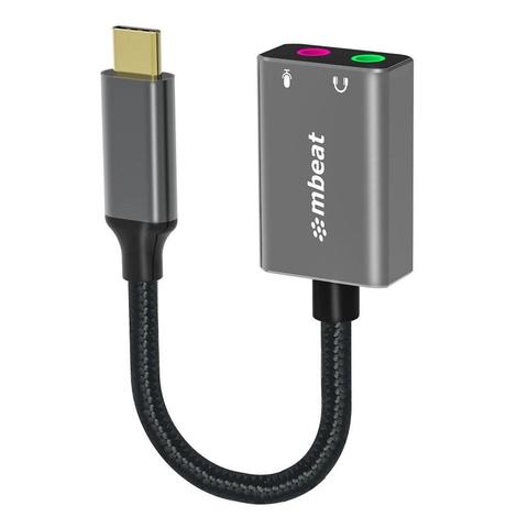 Mbeat Elite USB-C to 3.5 Audio and Microphone Adapter