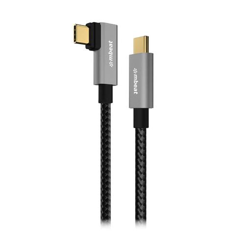 mbeat ToughLink L-shape USB 3.2 Gen2 USB-C Cable - 4K Video, 100W PD