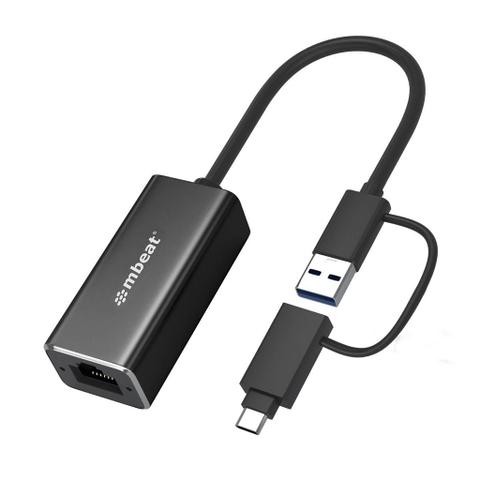 mbeat USB 3.1 Gigabit LAN Adapter with USB-C Converter