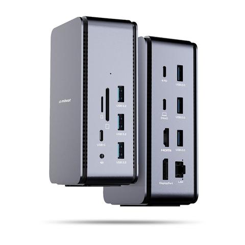 Mbeat 14 in 1 USB4 Docking Station with 8K Video 40Gbps Data (Space Grey)