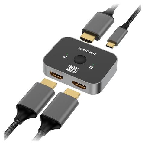 mbeat 8K Bi-directional HDMI 2.1 Switch 2 In 1 Out / 1 In 2 Out