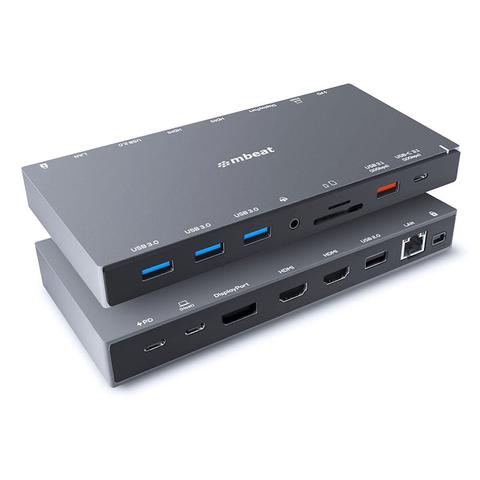 Mbeat 15 in 1 Triple Display USB-C Dock
