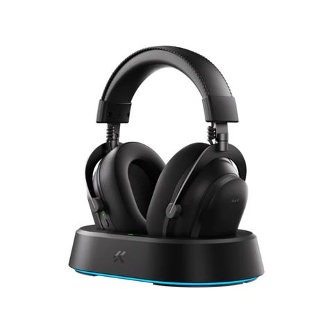 MCHOSE V9 Turbo+ Wireless RGB Gaming Headset with Charging Station (Steel Black)
