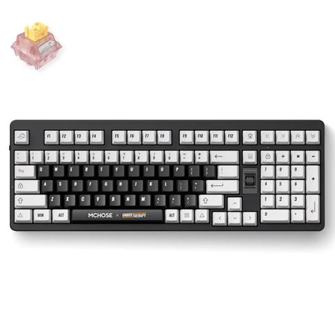 MCHOSE x Unbox Therapy UT98 Mechanical Wireless Silent Keyboard - Classic Therapy - Silent Peach V3 Switch