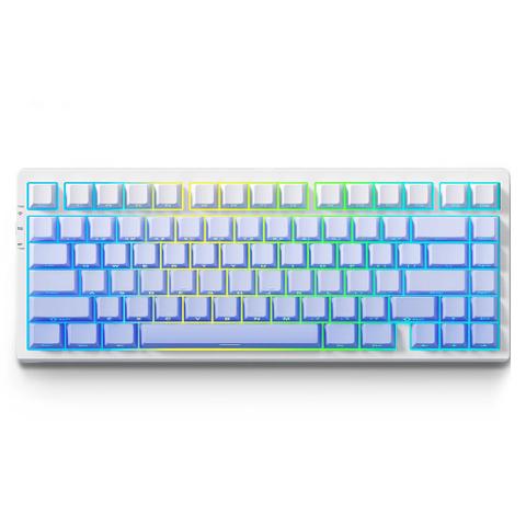 MCHOSE G75 Pro Hot-Swappable RGB Glacier Gradient Wireless Mechanical Keyboard - Matcha Latte Switch