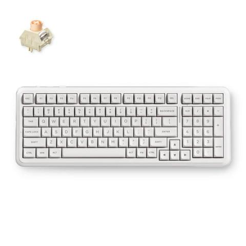 MCHOSE K99 V3 Hot-Swap RGB Wireless Mechanical Keyboard - White - Icy Creamsicle Switch