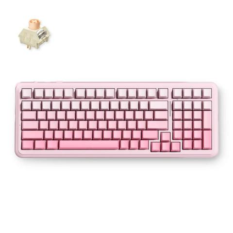 MCHOSE K99 V3 Hot-Swap RGB Wireless Mechanical Keyboard - Pink Gradient - Icy Creamsicle Switch