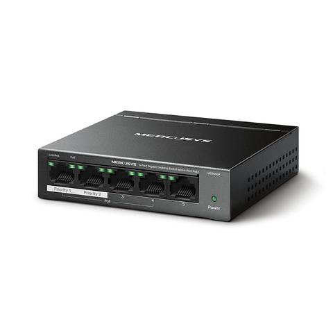 Mercusys MS105GP 5-Port Gigabit Desktop Switch with 4-Port PoE+