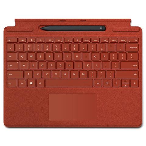 Microsoft Surface Pro X Signature Keyboard Cover with Slim Pen - Poppy Red