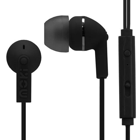 Moki Noise Isolation Earbuds with In-Line Mic/Control - Black