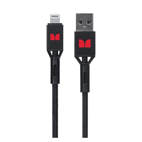 Monster 1.2m Lightning to USB-A Braided Cable - Black
