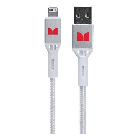 Monster 1.2m Lightning to USB-A Braided Cable - White