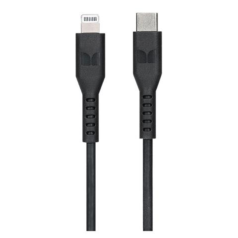 Monster 1.2m Lightning to USB-C TPE Cable - Black