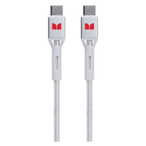 Monster 1.2m USB-C to USB-C Braided Cable - White