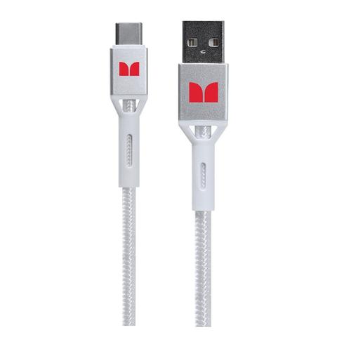Monster 1.2m USB-C to USB-A Braided Cable - White