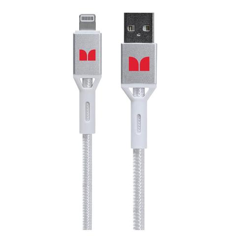 Monster 2m Lightning to USB-A Braided Cable - White